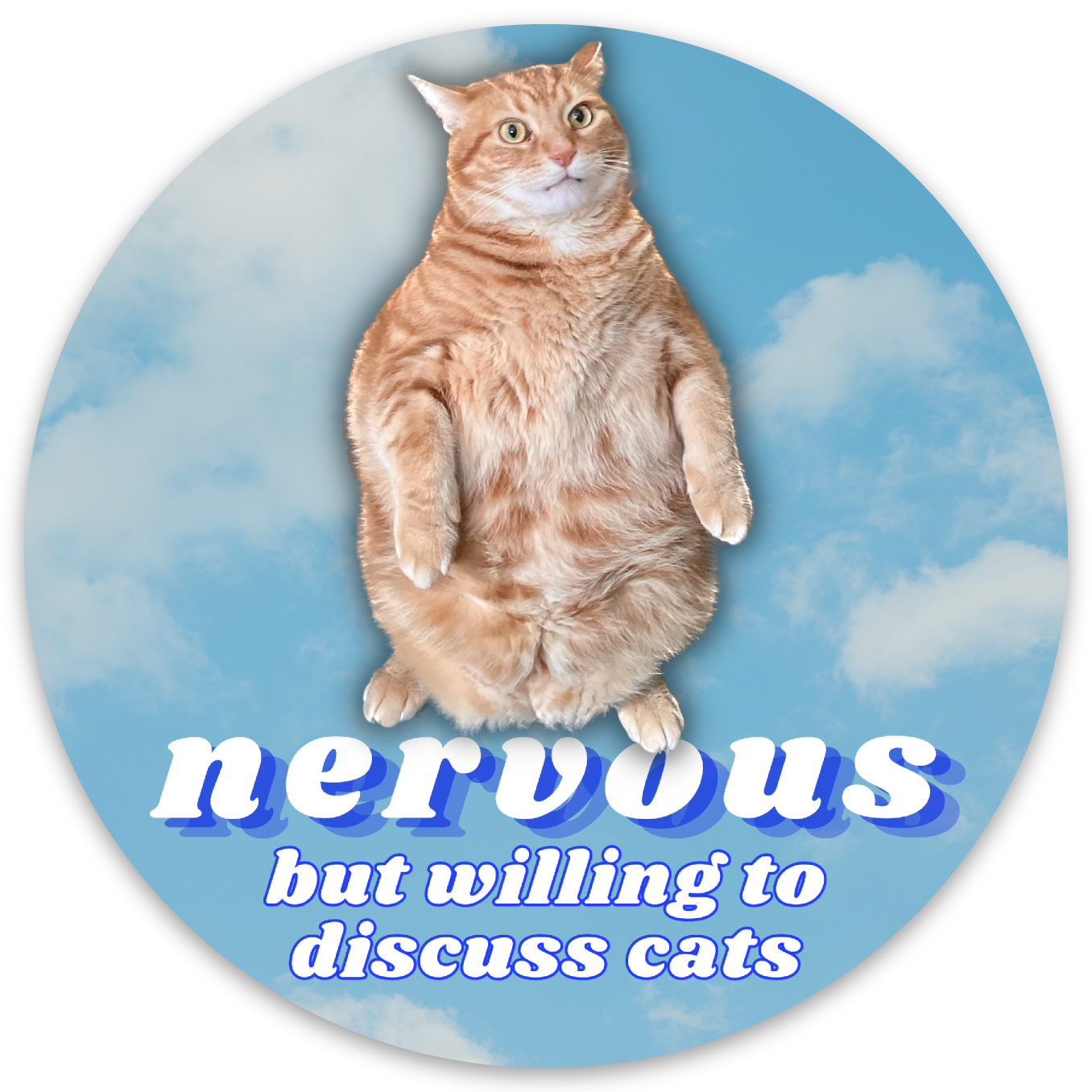 Nervous 3” sticker