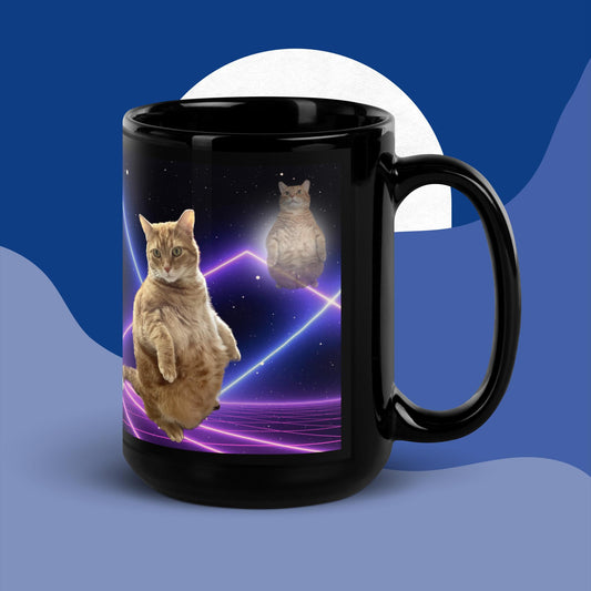 Standing Orange Cat Laser Mug