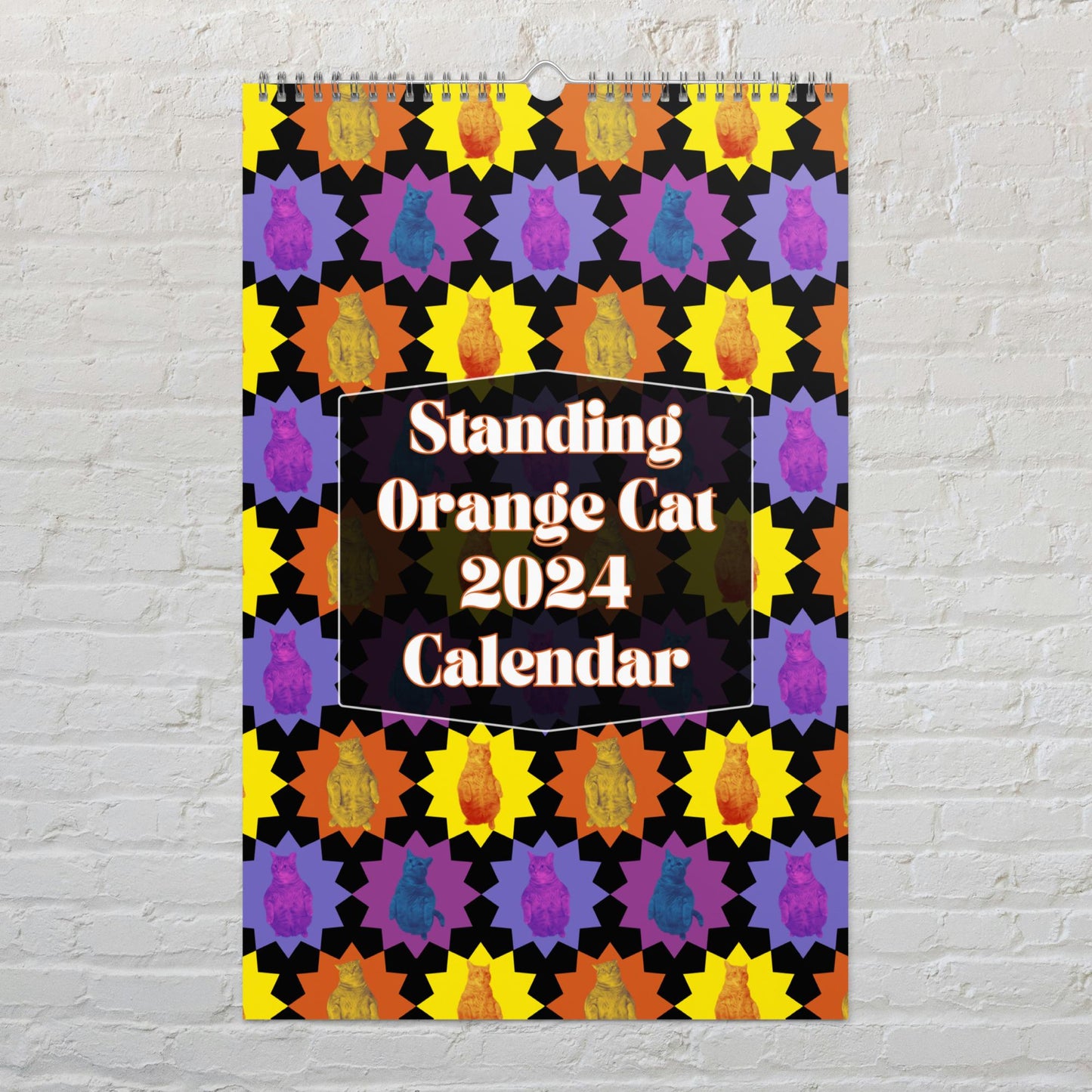 Standing Orange Cat 2024 wall calendar