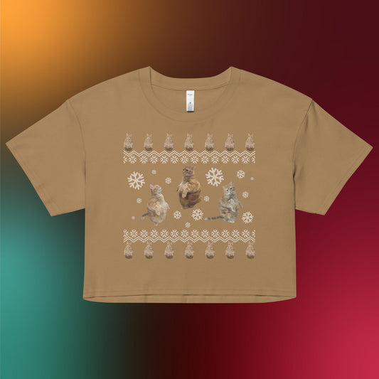 Ugly Sweater Style Crop Top